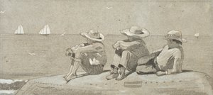 Trois garçons sur une doris échouée - Winslow Homer